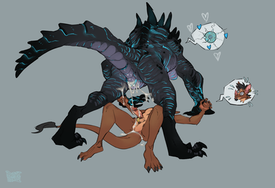Quantum Deathclaw 1
art by twistedteeth
Keywords: videogame;fallout;reptile;lizard;deathclaw;furry;bat;male;female;anthro;breasts;M/F;penis;vagina;cowgirl;suggestive;spooge;twistedteeth