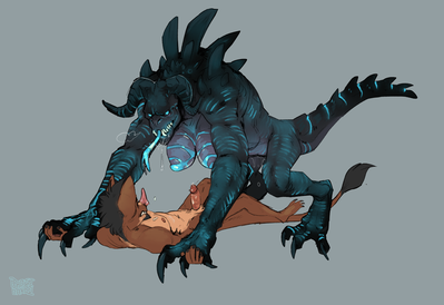 Quantum Deathclaw 2
art by twistedteeth
Keywords: videogame;fallout;reptile;lizard;deathclaw;furry;bat;male;female;anthro;breasts;M/F;penis;cowgirl;suggestive;spooge;twistedteeth