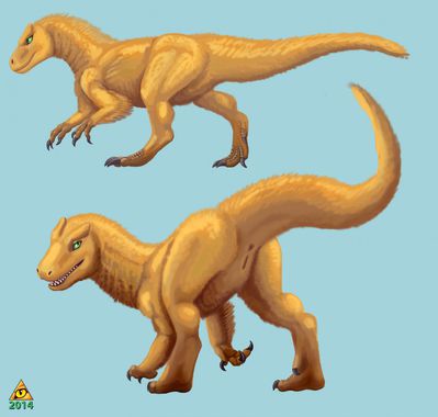 Golden Allosaur
art by ultrafox
Keywords: dinosaur;theropod;allosaurus;male;feral;solo;cloaca;ultrafox