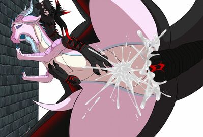Against the Wall 2 (Wings_of_Fire)
art by undeadkitty13
Keywords: wings_of_fire;dragon;dragoness;male;female;feral;M/F;penis;vagina;from_behind;anal;ejaculation;spooge;undeadkitty13