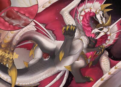 Malzeno Mating
art by velkhana4396
Keywords: videogame;monster_hunter;malzeno;dragon;dragoness;male;female;feral;M/F;penis;missionary;vaginal_penetration;internal;spooge;velkhana4396