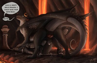 Her Majesty's Prisoner (Wings_of_Fire)
art by vensart
Keywords: wings_of_fire;nightwing;dragon;dragoness;male;female;feral;M/F;bondage;penis;from_behind;dildo;strapon;anal;vensart