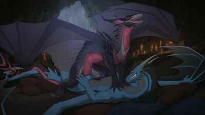 Kenox and Dwiin
art by veoros
Keywords: dragon;dragoness;male;female;feral;M/F;penis;cowgirl;vaginal_penetration;spooge;veoros