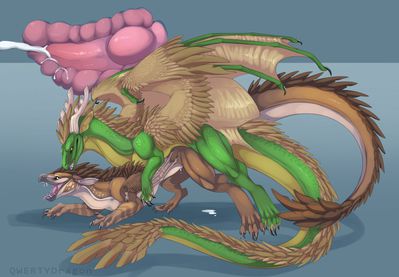 Making Hatchlings
art by qwertydragon
Keywords: dragon;dragoness;male;female;feral;M/F;penis;from_behind;vaginal_penetration;internal;spooge;qwertydragon