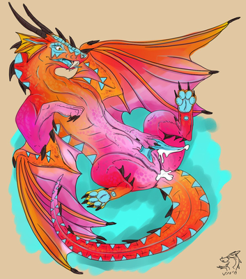 Starfruit the Rainwing (Wings_of_Fire)
art by viro_of_the_forest
Keywords: wings_of_fire;rainwing;dragon;male;feral;solo;penis;masturbation;spooge;viro_of_the_forest