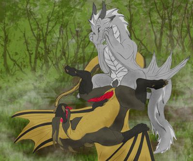 Two Naughty Wyverns
art by viro_of_the_forest
Keywords: videogame;monster_hunter;dragon;wyvern;nargacuga;male;feral;M/M;penis;missionary;anal;viro_of_the_forest