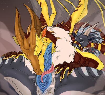 Pollen and Requin (Wings_of_Fire)
art by viurrr
Keywords: wings_of_fire;hivewing;icewing;seawing;hybrid;dragon;male;feral;solo;penis;69;oral;viurrr