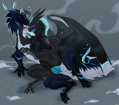 Warming Up
art by viurrr
Keywords: dragon;dragoness;male;female;feral;M/F;penis;spoons;vaginal_penetration;viurrr