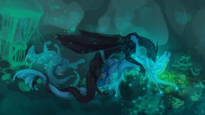 Aquatic Drakes
art by void_7721
Keywords: dragon;dragoness;male;female;feral;M/F;penis;missionary;vaginal_penetration;closeup;spooge;void_7721