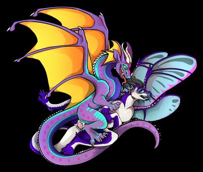 Rainwing Riding Silkwing (Wings_of_Fire)
art by vulpeh
Keywords: wings_of_fire;silkwing;rainwing;dragon;dragoness;male;female;feral;M/F;penis;cowgirl;vaginal_penetration;spooge;vulpeh