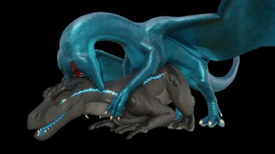 Dragon Mounts Allosaur 2
art by vulumar
Keywords: dragon;dinosaur;theropod;allosaurus;male;female;feral;M/F;from_behind;suggestive;cgi;vulumar