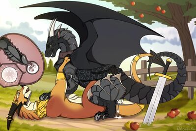 Princess and Bodyguard
art by walgon
Keywords: dragon;dragoness;male;female;feral;M/F;penis;missionary;vaginal_penetration;internal;ejaculation;spooge;walgon