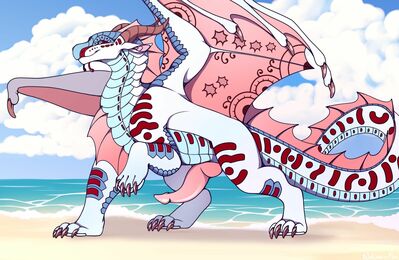 Beach Holiday (Wings_of_Fire)
art by walgon
Keywords: wings_of_fire;seawing;dragon;male;feral;solo;penis;beach;walgon