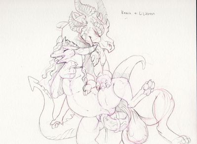 Krath and Lilithen
art by wanderlustdragon
Keywords: dragon;dragoness;male;female;feral;M/F;penis;reverse_cowgirl;vaginal_penetration;spooge;wanderlustdragon