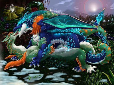 Spring and Winter
art by weisswinddragon
Keywords: dragon;dragoness;male;female;feral;M/F;penis;missionary;vaginal_penetration;spooge;weisswinddragon