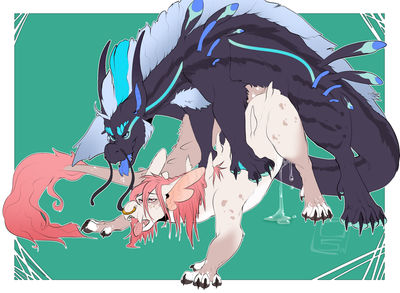 Bhima's Turn
art by whitefeathersrain
Keywords: dragon;dragoness;male;female;feral;M/F;from_behind;suggestive;spooge;whitefeathersrain