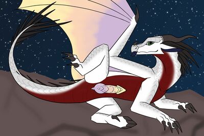 Hybrid Presentation (Wings_of_Fire)
art by windchill14
Keywords: wings_of_fire;icewing;skywing;hybrid;dragon;male;feral;solo;penis;windchill14