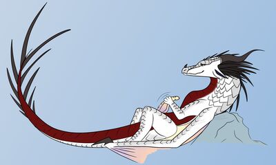 Windchill Pleasuring (Wings_of_Fire)
art by windchill14
Keywords: wings_of_fire;icewing;skywing;hybrid;dragon;male;feral;solo;penis;masturbation;windchill14