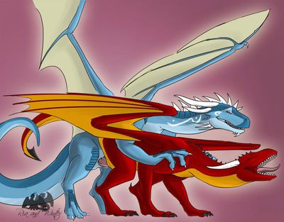 Dragons Having Sex
art by winterblueart
Keywords: dragon;dragoness;male;female;feral;M/F;penis;from_behind;winterblueart