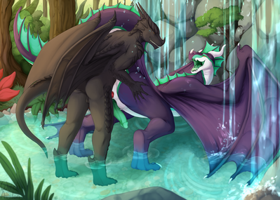 A Refreshing Dip
art by witchofavalon
Keywords: dragon;wyvern;male;feral;anthro;M/M;penis;from_behind;anal;witchofavalon