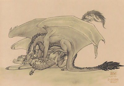 Fyris and Tissana Mating
art by wolfgryph
Keywords: dragon;dragoness;male;female;feral;M/F;penis;from_behind;vaginal_penetration;wolfgryph