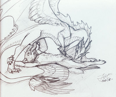 Dragon_Gryphon_69 (1)
art by wolfgryph
Keywords: dragon;gryphon;male;feral;M/M;penis;69;oral;anal;rimjob;wolfgryph