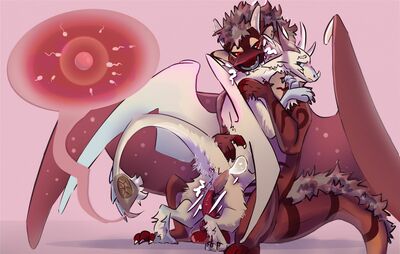 Impregnated (Wings_of_Fire)
art by worng_side
Keywords: wings_of_fire;sandwing;dragon;dragoness;male;female;feral;M/F;penis;cowgirl;vaginal_penetration;internal;spooge;worngside