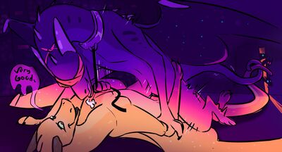 Starflight and Sunny (Wings_of_Fire)
art by worngside
Keywords: wings_of_fire;sandwing;nightwing;hybrid;starflight;sunny;dragon;dragoness;male;female;feral;M/F;bondage;penis;missionary;vaginal_penetration;worngside