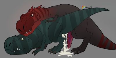Red Mounting Fang (Primal)
art by wyrm.ling
Keywords: cartoon;primal;red;fang;dinosaur;theropod;tyrannosaurus_rex;trex;male;female;feral;M/F;penis;vagina;from_behind;suggestive;spooge;wyrm.ling