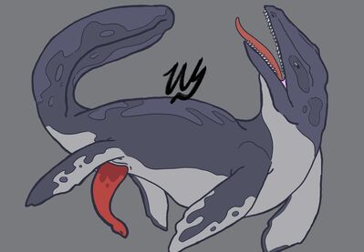 Mosasaurus
art by wyrmling
Keywords: dinosaur;mosasaurus;male;feral;solo;penis;wyrmling