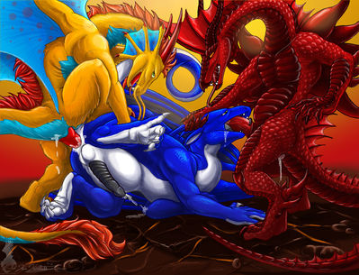 Communal Spitroast
art by yami_griffin
Keywords: eastern_dragon;dragon;male;feral;M/M;penis;anal;threeway;spitroast;from_behind;oral;spooge;yami_griffin