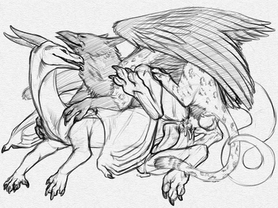 A Decent Fuck
art by yaroul
Keywords: dragon;gryphon;male;feral;M/M;penis;anal;spoons;spooge;yaroul
