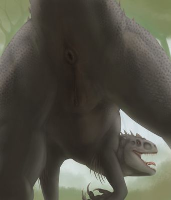Indominus Rex
art by yaroul
Keywords: jurassic_world;dinosaur;theropod;indominus_rex;female;feral;solo;vagina;presenting;yaroul