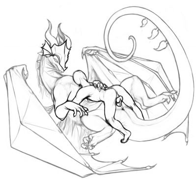Man and Dragoness Having Sex
art by yojek163
Keywords: beast;dragon;female;feral;human;man;male;M/F;penis;missionary;vaginal_penetration;yojek163