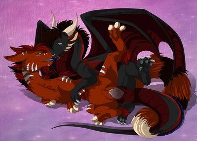 You and Me
art by anais-thunder-pen68
Keywords: dragon;dragoness;male;female;feral;M/F;penis;spoons;vaginal_penetration;spooge;anais-thunder-pen68