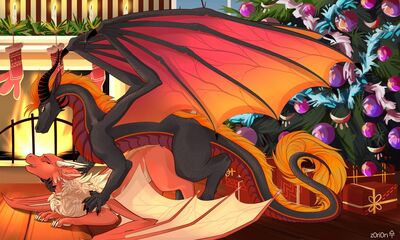 My Favorite Gift
art by z0ri0n
Keywords: dragon;dragoness;male;female;feral;M/F;from_behind;suggestive;holiday;z0ri0n