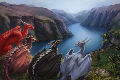 Fjords and Dragons
art by zarathus
Keywords: dragon;feral;male;solo;non-adult;zarathus