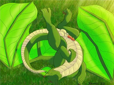 Enjoying The Sun (Wings_of_Fire)
art by zarell
Keywords: wings_of_fire;leafwing;dragon;male;feral;solo;penis;zarell