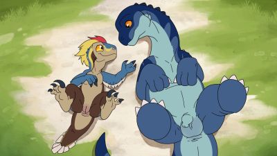 Talon and Kota (Champions_of_Saurithia)
art by ZekLullaby
Keywords: cartoon;talon_and_the_champions_of_saurithia;talon;kota;dinosaur;theropod;raptor;dakotaraptor;sauropod;male;female;feral;M/F;solo;penis;vagina;suggestive;ZekLullaby