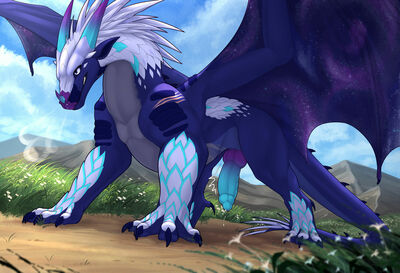Galaxy Dominant Display (Wings_of_Fire)
art by zenrii
Keywords: wings_of_fire;nightwing;icewing;hybrid;dragon;male;feral;solo;penis;spooge;zenrii