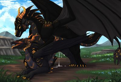 Mating Dragons
art by zenrii
Keywords: dragon;dragoness;male;female;feral;M/F;from_behind;suggestive;spooge;zenrii