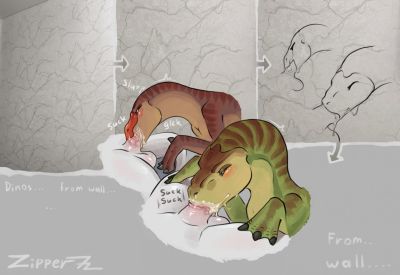 Wallpaper Dinos
art by zipper_7z
Keywords: dinosaur;hadrosaur;male;feral;M/M;penis;oral;spooge;zipper_7z