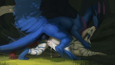 Dragons Mating
art by ztalex
Keywords: dragon;dragoness;male;female;feral;M/F;penis;from_behind;vaginal_penetration;spooge;ztalex