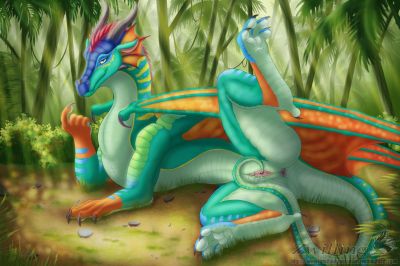 Glory's Invitation (Wings_of_Fire)
art by zwillingthedragon
Keywords: wings_of_fire;rainwing;glory;dragoness;female;feral;solo;vagina;tailplay;spread;presenting;zwillingthedragon