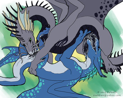 Dragon 69
art by zyleeth
Keywords: dragon;dragoness;male;female;feral;M/F;penis;hemipenis;vagina;69;oral;spooge;zyleeth