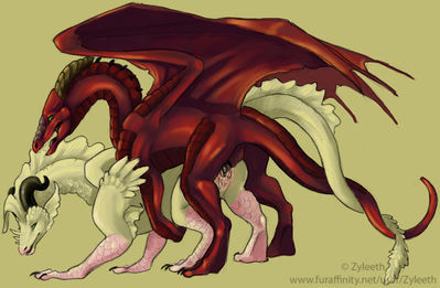 Dragons Humping
art by zyleeth
Keywords: dragon;dragoness;male;female;feral;M/F;penis;from_behind;vaginal_penetration;spooge;zyleeth