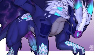Galaxy (Wings_of_Fire)
art by zyria
Keywords: wings_of_fire;nightwing;icewing;hybrid;dragon;male;feral;solo;penis;zyria