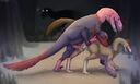 strangerswarehouse_ornithomimus_dakotaraptor_playing_with_prey.jpg