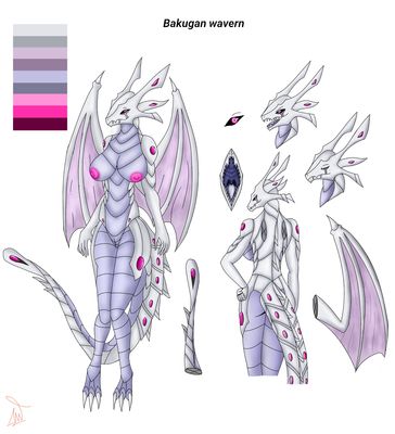 Wavern Bakugan Ref
unknown artist
Keywords: dragoness,bakugan,wyvern,reference;female;anthro;breasts;solo