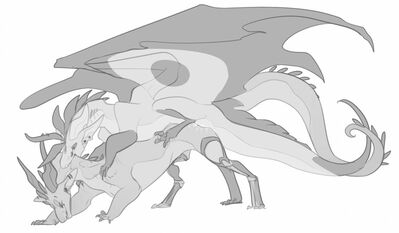 Seawing Riding Skywing (Wings_of_Fire)
art by drakeroot or realtense
Keywords: wings_of_fire;seawing;skywing;dragon;dragoness;male;female;feral;M/F;from_behind;suggestive;drakeroot;realtense